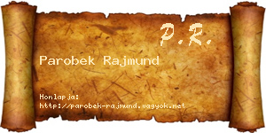 Parobek Rajmund névjegykártya